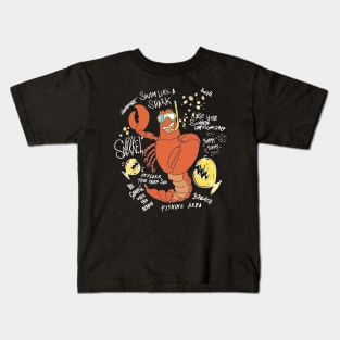 Lobster Funny Hand Drawn Kids T-Shirt